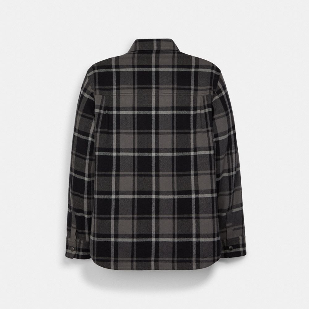 Plaid coach jacket sale