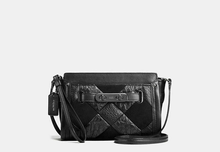 Coach Swagger Wristlet In Canyon Quilt Exotic Embossed Leather