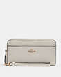 COACH®,ACCORDION ZIP WALLET WITH WRISTLET STRAP,Gold/Chalk,Front View