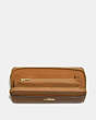 COACH®,ACCORDION ZIP WALLET WITH WRISTLET STRAP,Gold/LIGHT SADDLE,Inside View,Top View