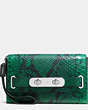 Coach Swagger Clutch In Python Embossed Leather