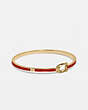 COACH®,GLITTER SIGNATURE HOOK BANGLE,Mixed Material,Electric Red,Front View