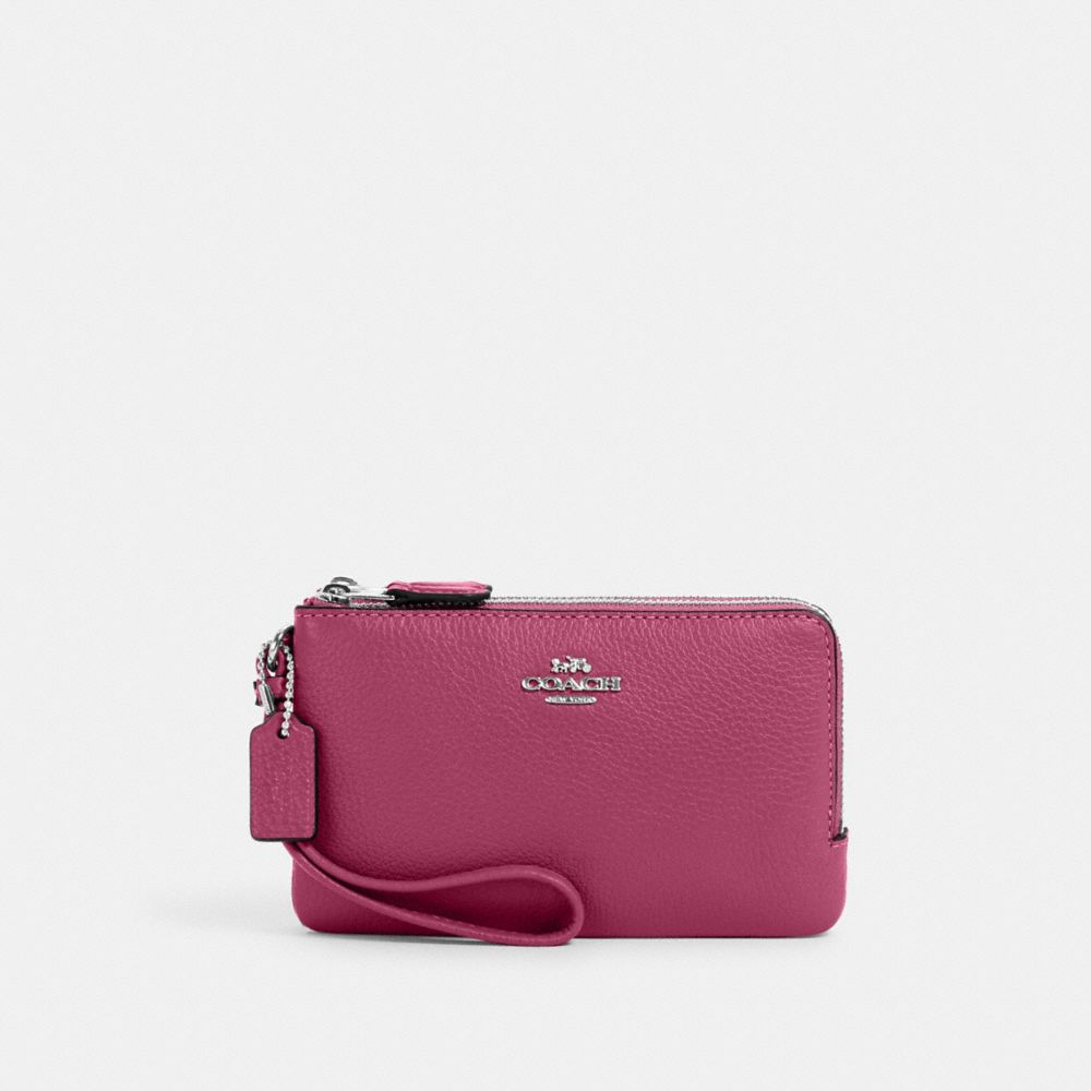 Light pink coach wallet hot sale