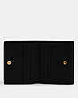 COACH®,GEORGIE SMALL WALLET,Pebbled Leather,Gold/Black,Inside View,Top View