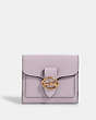 COACH®,GEORGIE SMALL WALLET,Pebbled Leather,Gold/Soft Lilac,Front View