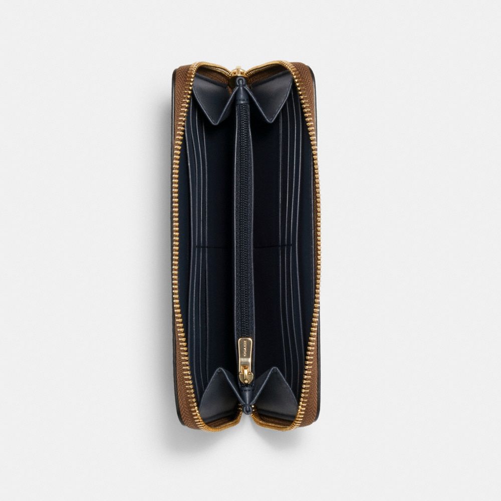 Accordion Zip Wallet In Signature Canvas With Kaffe Fassett Print