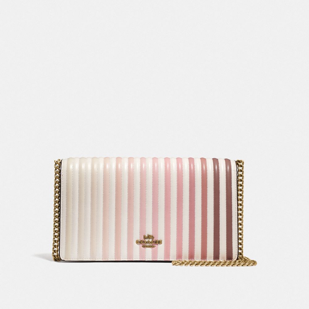 Callie Foldover Chain Clutch With Ombre Quilting