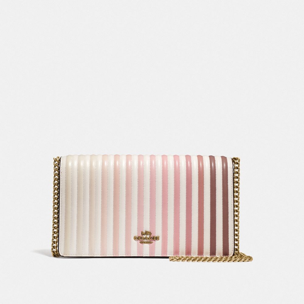 COACH Callie Foldover Chain Clutch With Ombre Quilting