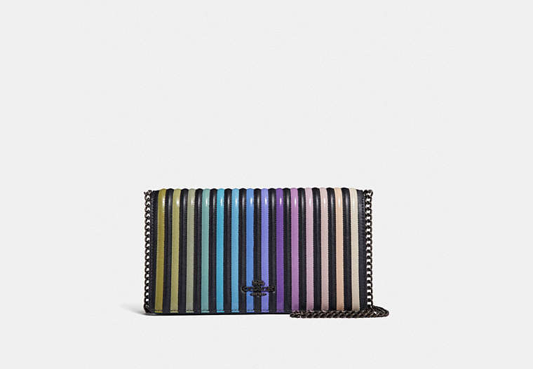 Callie Foldover Chain Clutch With Ombre Quilting