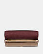 COACH®,DREAMER WALLET,Leather,Gold/Beechwood,Inside View,Top View