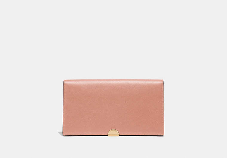 COACH®,DREAMER WALLET,Leather,GD/Sunrise,Front View