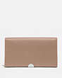 COACH®,DREAMER WALLET,Leather,Light Antique Nickel/Taupe,Front View