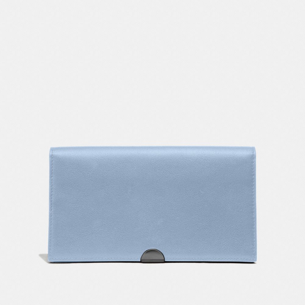 COACH®,DREAMER WALLET,Leather,Slate/Pewter,Front View