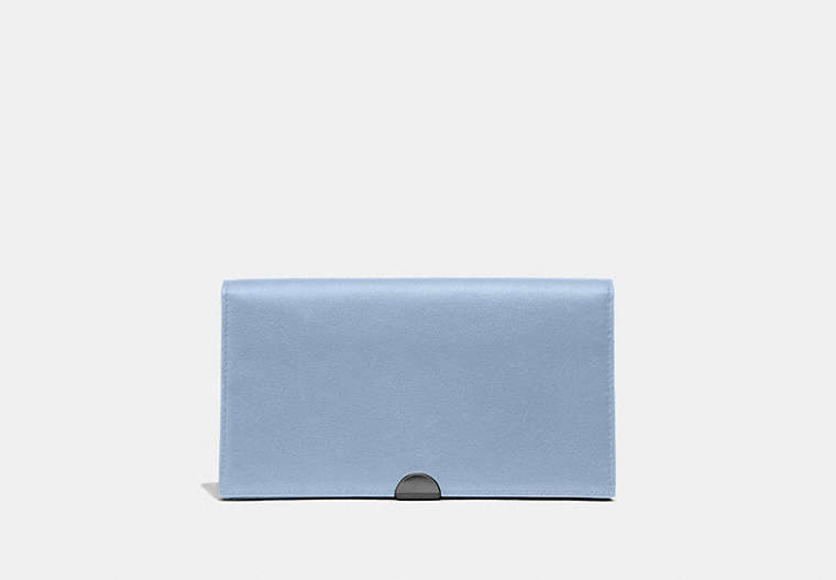COACH®,DREAMER WALLET,Leather,Slate/Pewter,Front View