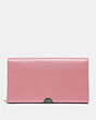 COACH®,DREAMER WALLET,Leather,Pewter/True Pink,Front View