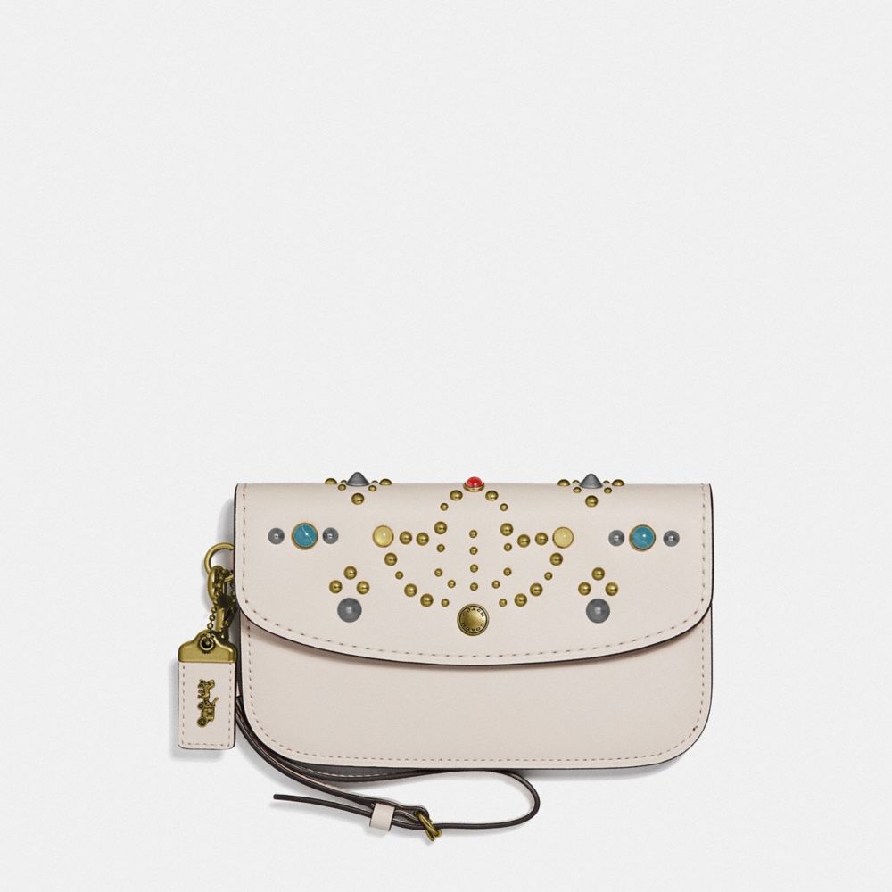 Clutch With Rivets COACH