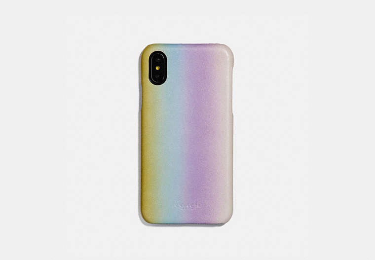 COACH®,IPHONE X/XS CASE WITH OMBRE,Leather,Multicolor,Front View image number 0