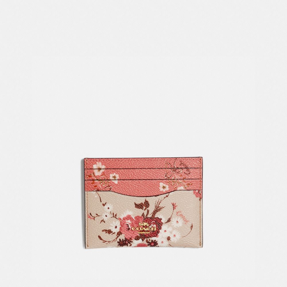 COACH®: Card Case With Mixed Floral Print