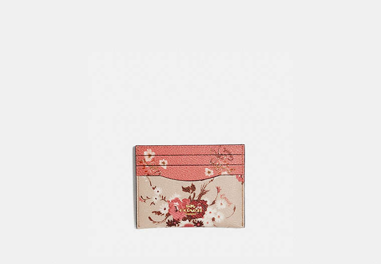 Card Case With Mixed Floral Print