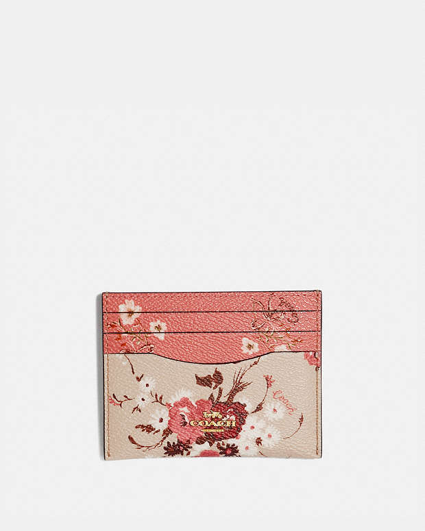 COACH®: Card Case With Mixed Floral Print