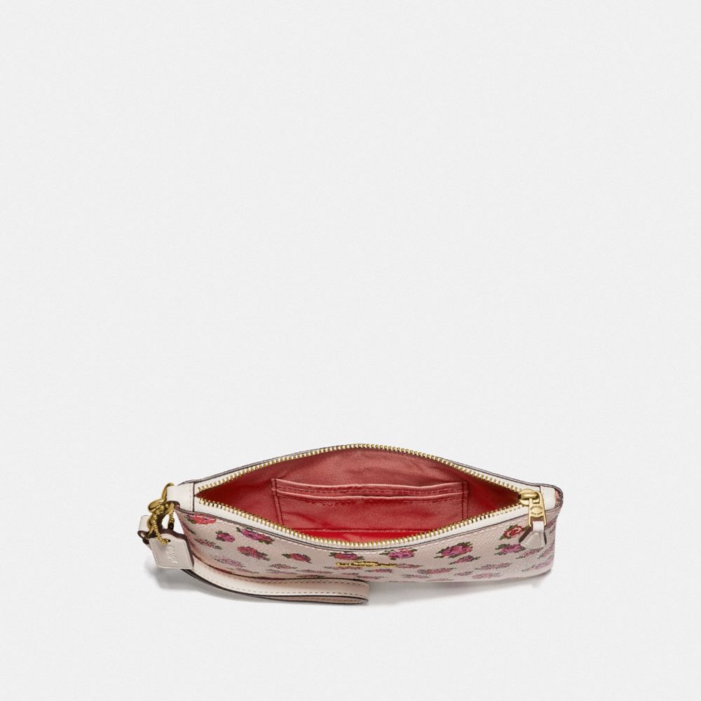 COACH®,Small Wristlet With Mini Vintage Rose Print,,Inside View,Top View