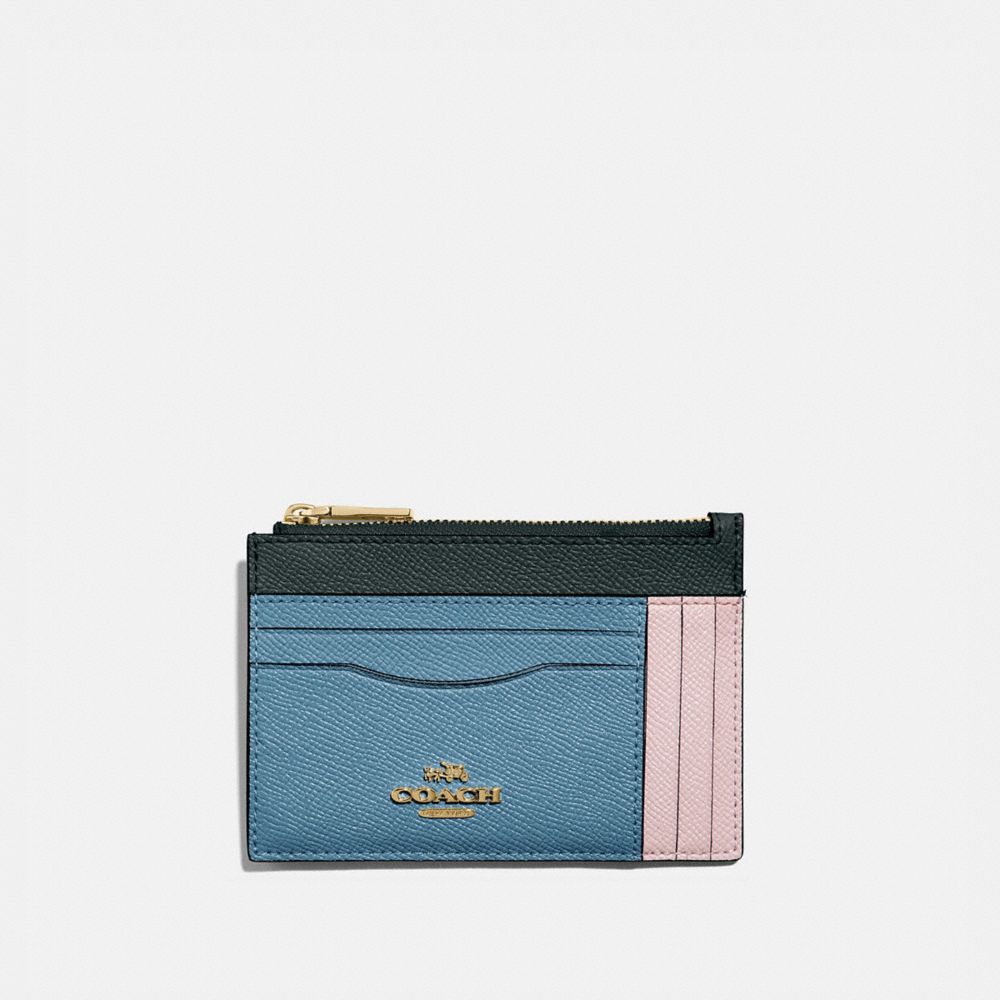 Coach large card case in online colorblock