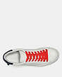 COACH®,NEON SHOE LACES,Knit,Red.,Angle View