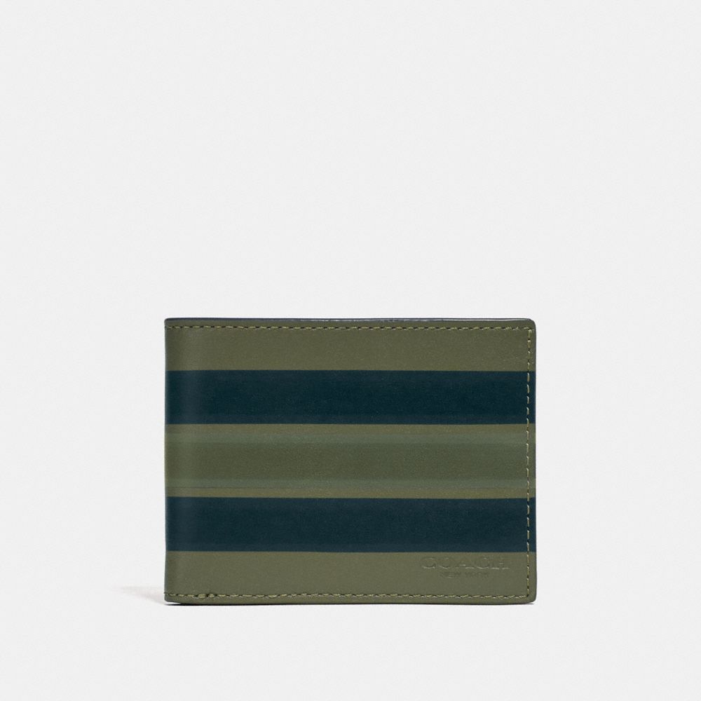 Slim Billfold Wallet With Painted Varsity Stripe