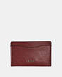 COACH®,SMALL CARD CASE,Leather,RED CURRANT,Front View