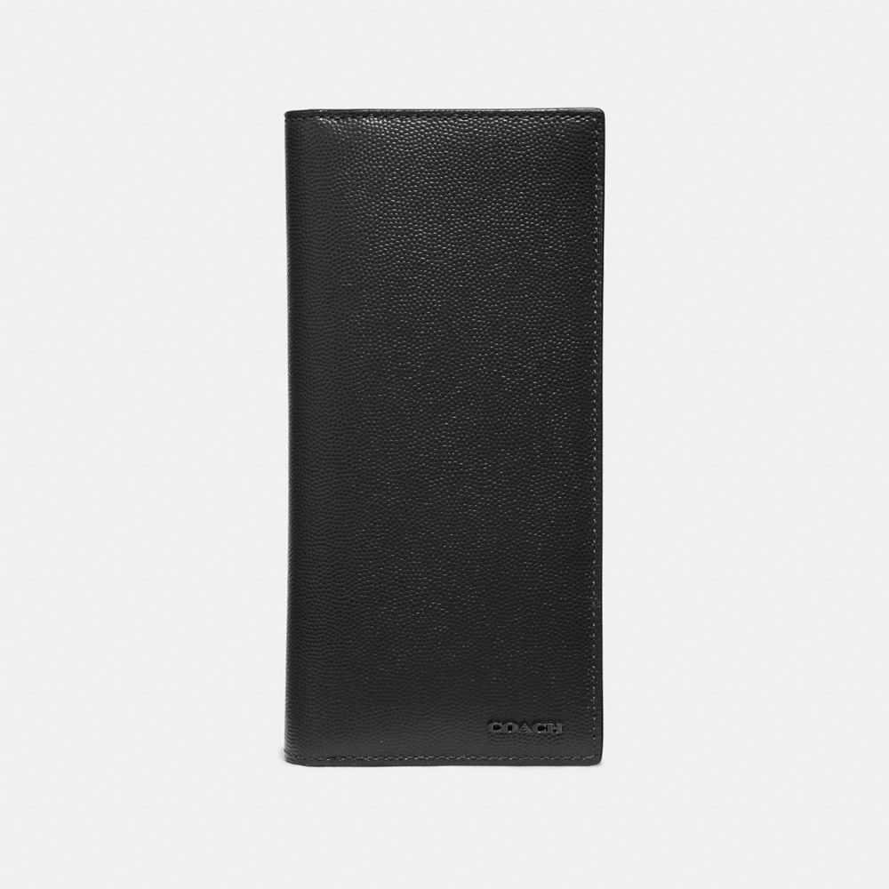 COACH®,BREAST POCKET WALLET,Black,Front View