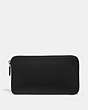 COACH®,TRAVEL GUIDE POUCH,Leather,Mini,Black,Front View