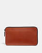 COACH®,TRAVEL GUIDE POUCH,Leather,Mini,RUST,Front View