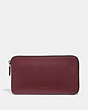 COACH®,TRAVEL GUIDE POUCH,Leather,Mini,Wine,Front View