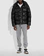 COACH®,LEATHER PUFFER JACKET,Leather,Black,Scale View