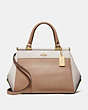 COACH®,GRACE BAG IN COLORBLOCK,Leather,Large,Gold/Beige,Front View