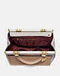 COACH®,GRACE BAG IN COLORBLOCK,Leather,Large,Gold/Beige,Inside View,Top View