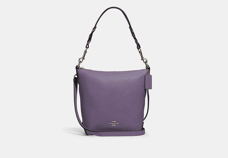 COACH®,MINI ABBY DUFFLE,Leather,Silver/Dusty Lavender,Front View