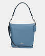 COACH®,MINI ABBY DUFFLE,Leather,Silver/Slate,Front View
