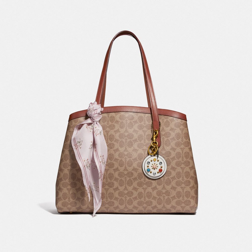 COACH®,Charlie Carryall 40 In Signature Canvas,,Angle View