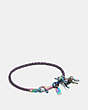 COACH®,BRAIDED CHARM FRIENDSHIP BRACELET,Mixed Material,S3/Dusty Lavender,Front View