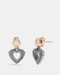 Scallop Heart Drop Earrings
