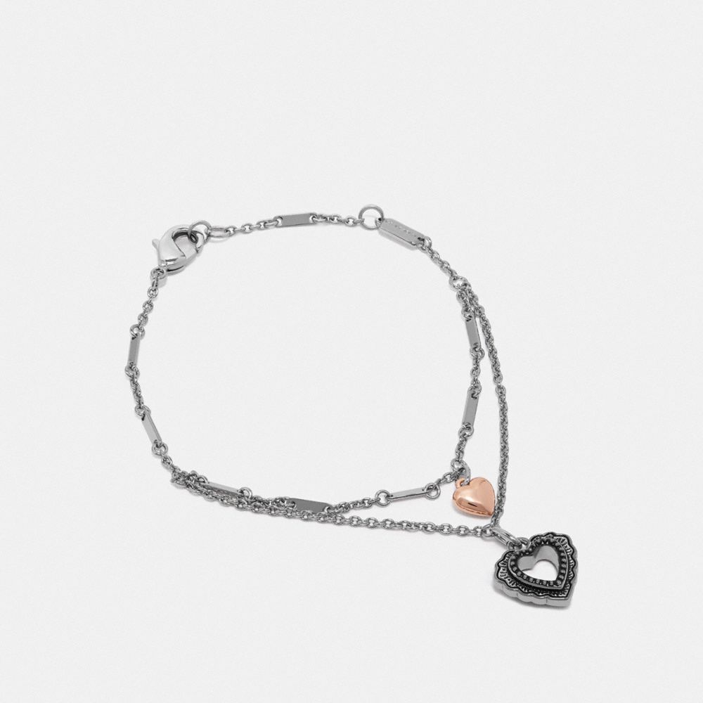 Bracelet Double Couche Coeur Pétoncle