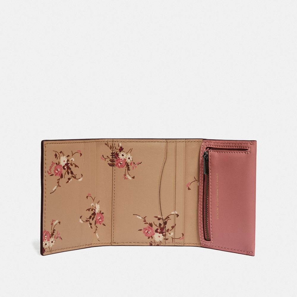 Coach floral best sale small wallet