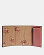 Small Trifold Wallet With Floral Print Interior