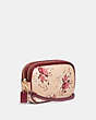 COACH®,SADIE CROSSBODY CLUTCH WITH FLORAL BUNDLE PRINT,Signature Coated Canvas/Coated Canvas,Beechwood Floral/Gold,Angle View