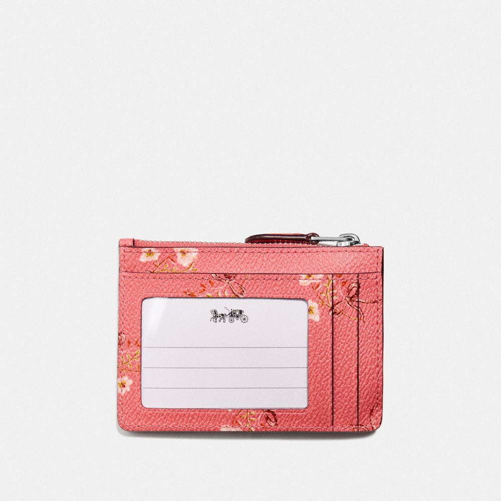 Mini Skinny Id Case With Floral Bow Print