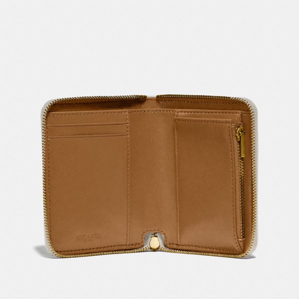 Small Zip Around Wallet With Ombre Quilting