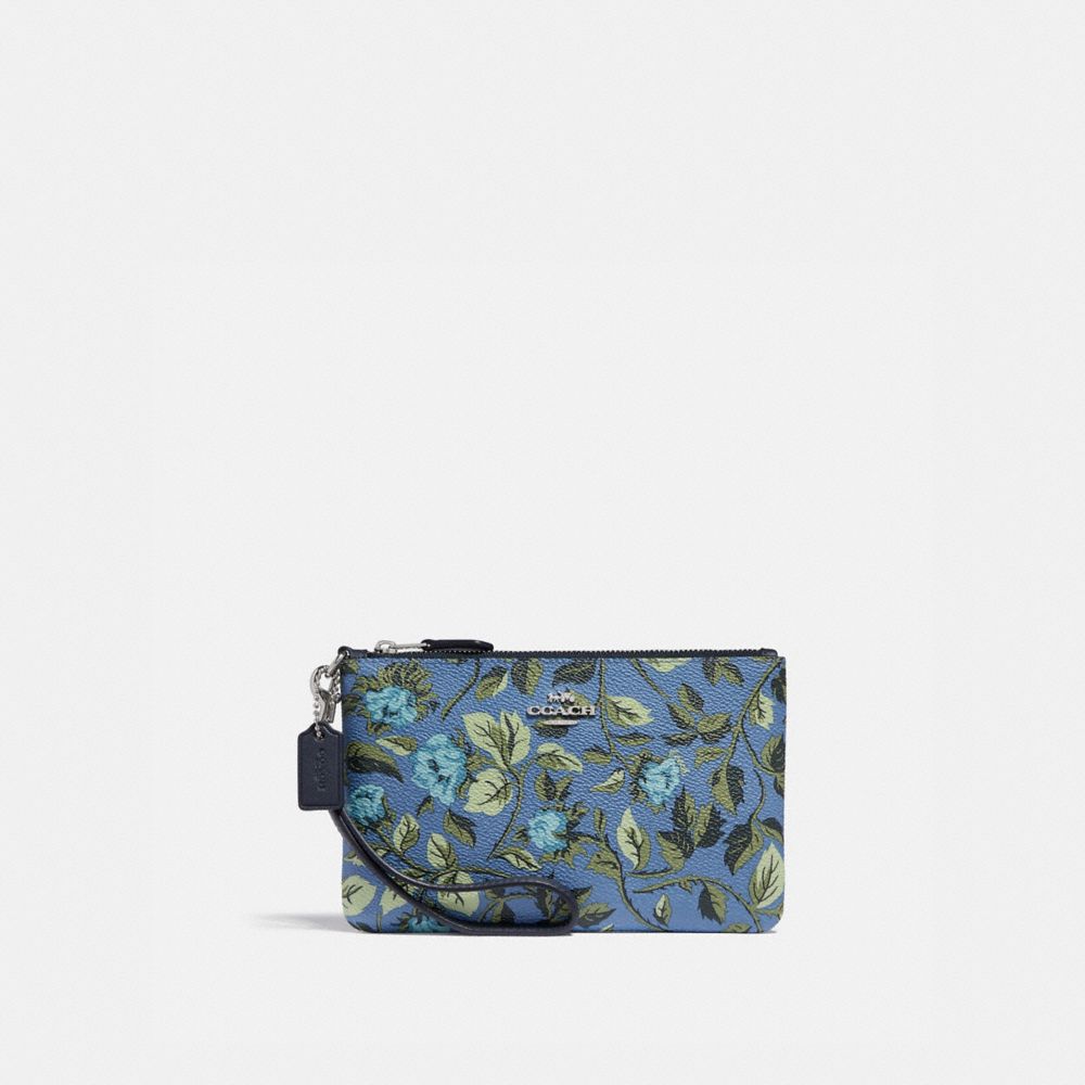 Small Wristlet With Sleeping Rose Print