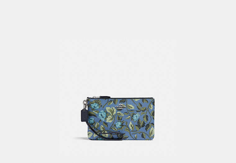 Small Wristlet With Sleeping Rose Print