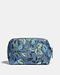 Small Boxy Cosmetic Case With Sleeping Rose Print